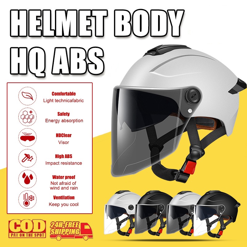 Jual Helm Half Face Helm Sepeda Motor Listrik Original Double Visor