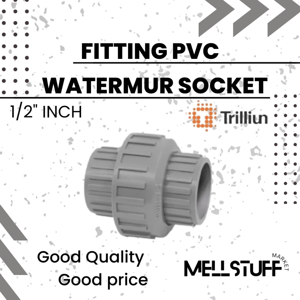 Jual Fitting PVC Watermur Socket Ukuran 1/2