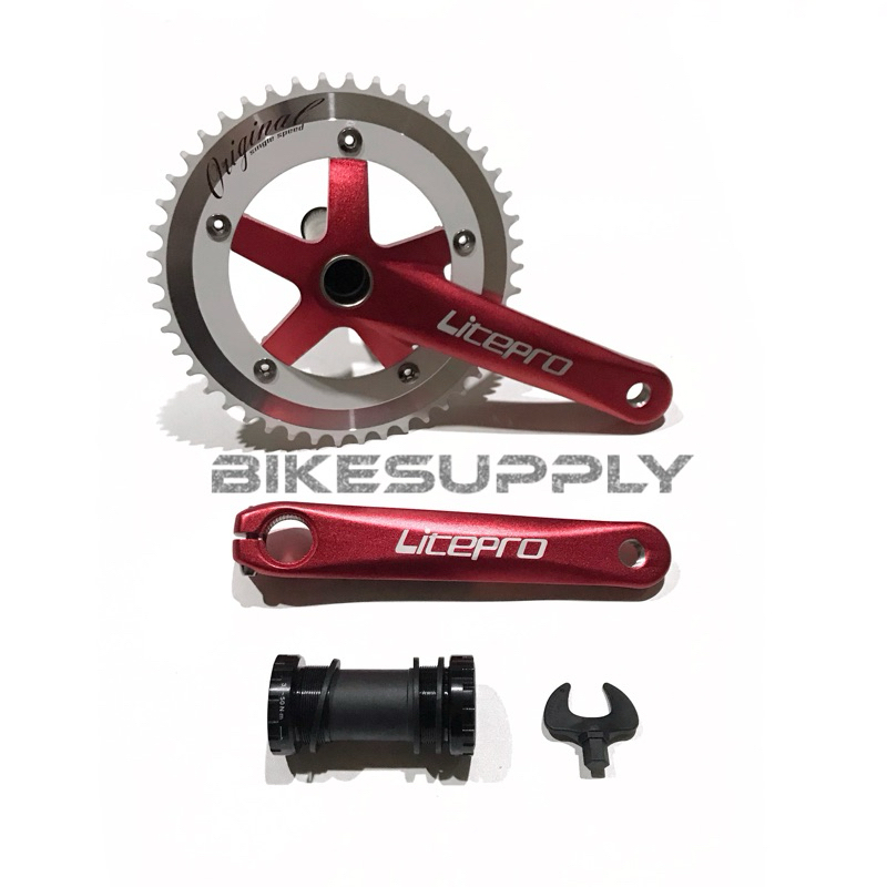 Jual Crankset Sepeda Fixie BMX Single Speed BB Hollowtech HT2 - Main Image