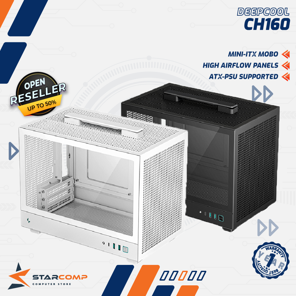 Jual DEEPCOOL CH160 White / Black MINI ITX SFF PC CASE CASING GAMING CH ...