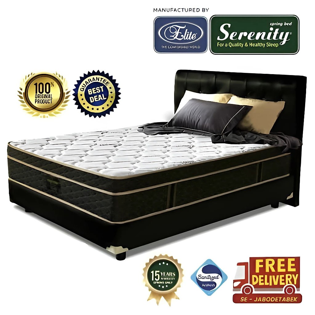 Jual 1 Set Springbed Elite Serenity Supreme + Divan Full | Shopee Indonesia