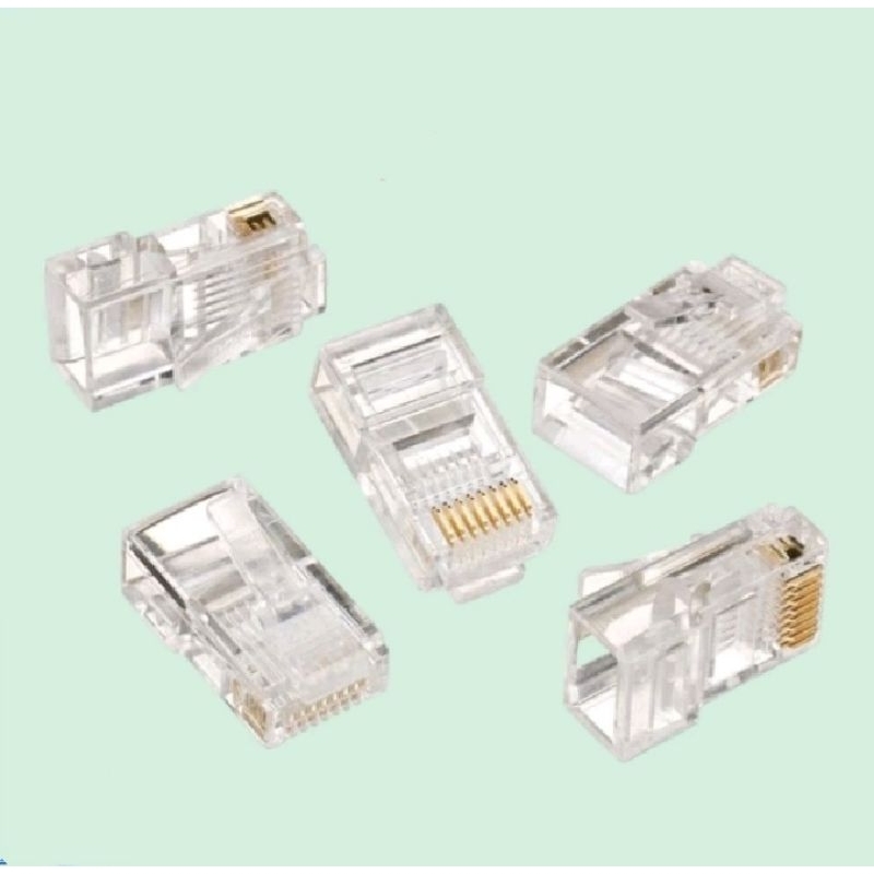 Jual Konektor RJ 45 Konektor UTP Kepala RJ 45 Kepala LAN | Shopee Indonesia