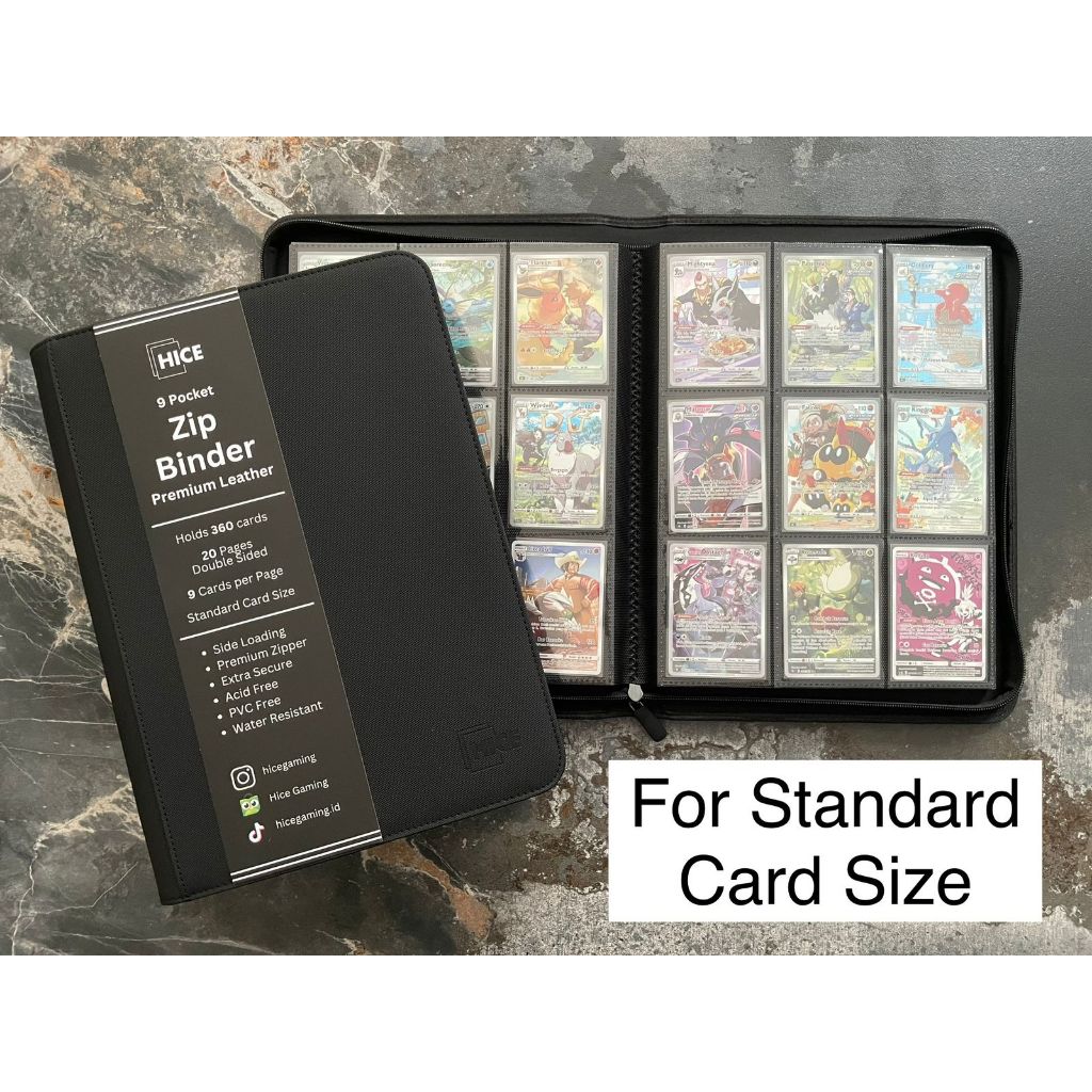Premium Graded Card Slab Zip-Album Black - 60 Pockets
