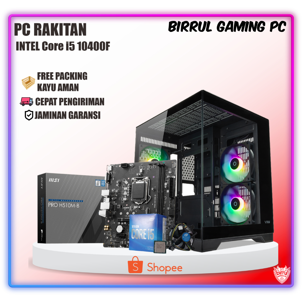 Jual PC GAMING I5 10400F I 8GB I 120GB I 1TB I RX 550 4GB Shopee