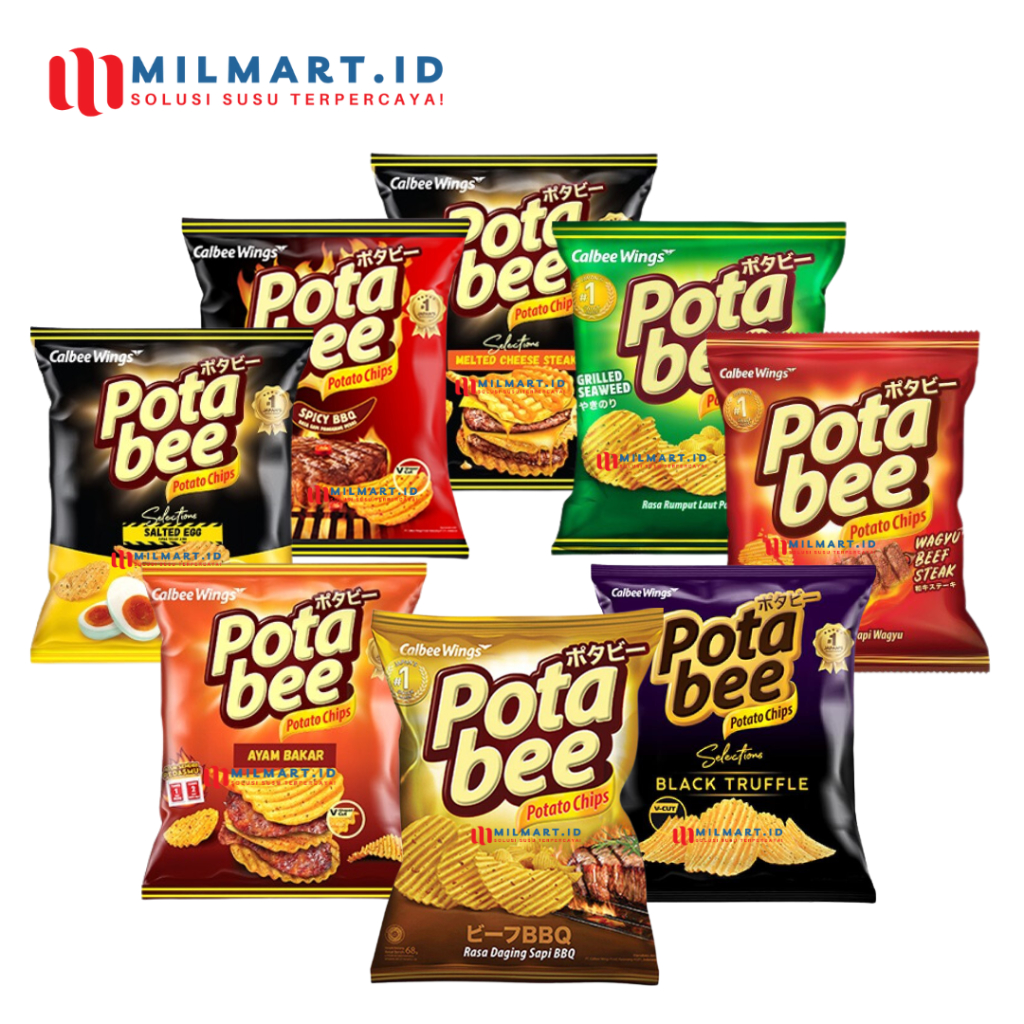 Jual POTABEE POTATO CHIPS SNACK 68 G SNAK KENTANG KEJU KERIPIK BBQ ...