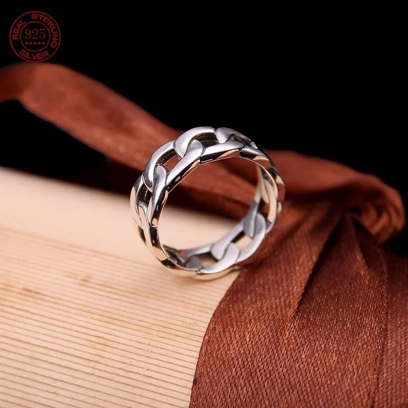 Jual CINCIN RING RANTAI TITANIUM STAINLESS STEEL ANTI KARAT UNTUK PRIA ...