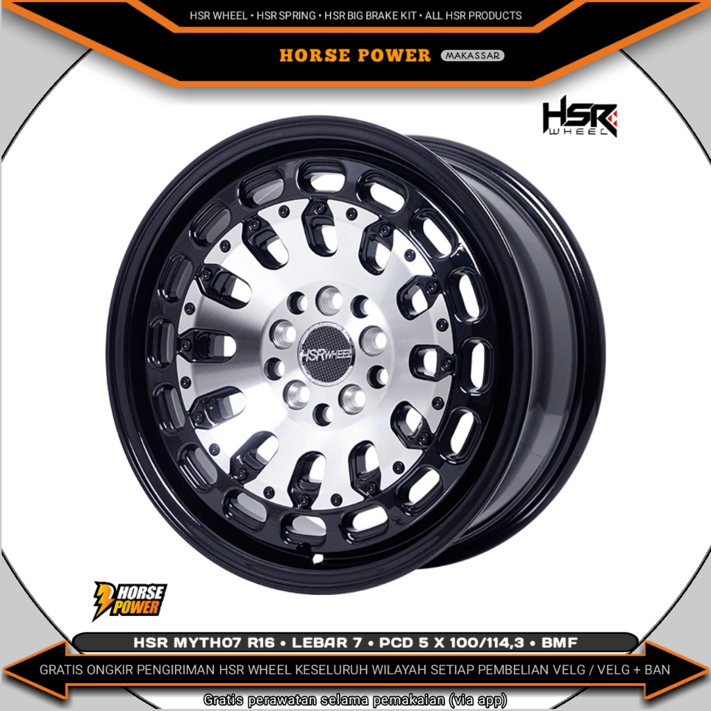 Jual Velg R16 • Mobil 5 Baut Roda • Pcd 5 x 100/114,3 • Hsr Myth07 ...