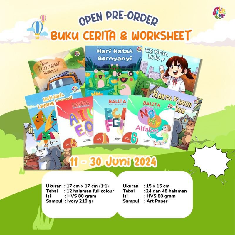 Jual Bundling Buku Cerita Belajar Membaca dan Worksheet AIUEO Shopee
