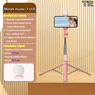 TRBEST 170CM Selfie Stick Tripod Tongsis 7 Tombol Tongkat Selfie Dengan Monopod Dengan Wireless