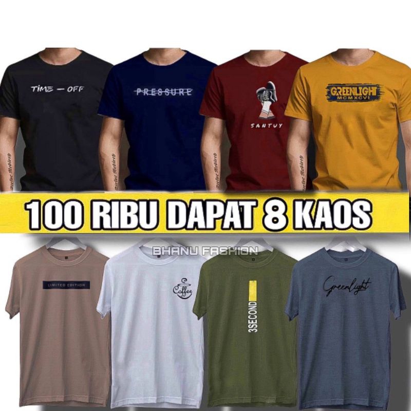 Jual Paket Usaha Ribu Dapat Kaos Dewasa Motif Distro Kaos Pria