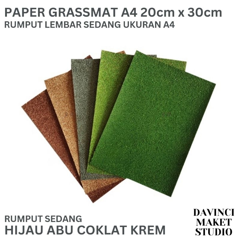 Jual A4 Paper Rumput Lembar Sedang Maket Diorama Lembaran 21 x 30cm ...