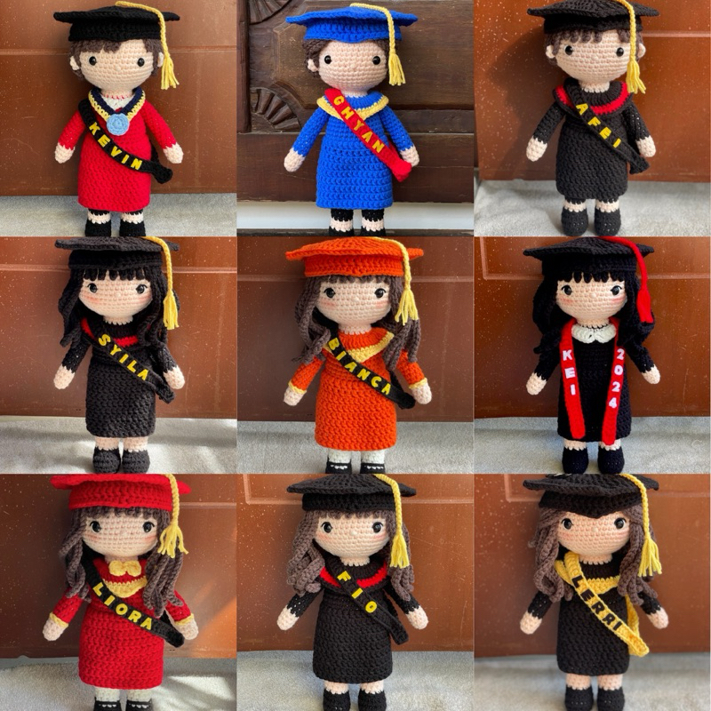 Jual Boneka CUSTOM rajut & GRADUATION WISUDA amigurumi | Shopee Indonesia