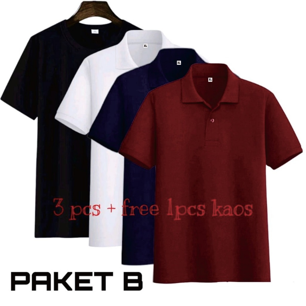 Jual Liso.wear 1Paket 3pcs 115rb+free 1pcs Kaos Polos Hitam | Kaos ...