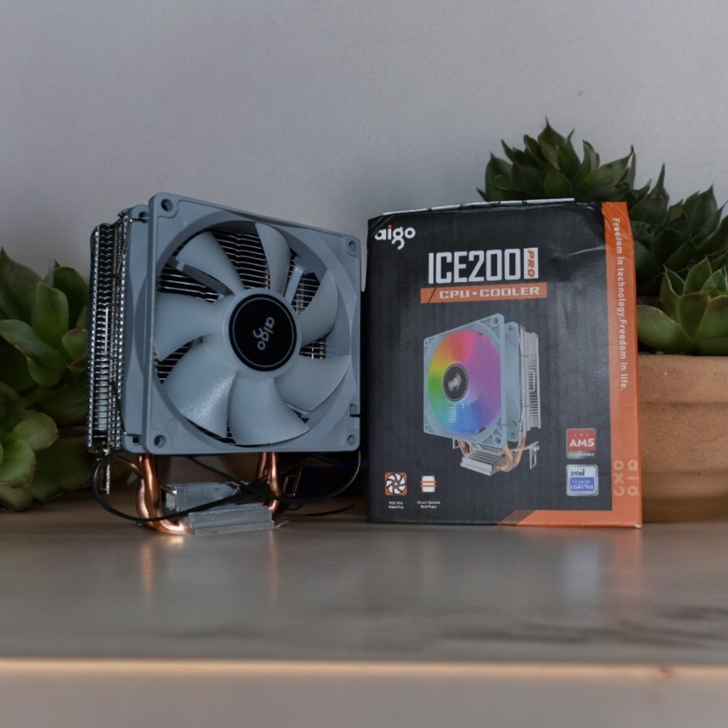 Jual CPU Cooler - Aigo Ice 200 Pro - RGB Air Cooling 2pipe Aigo ICE200 ...