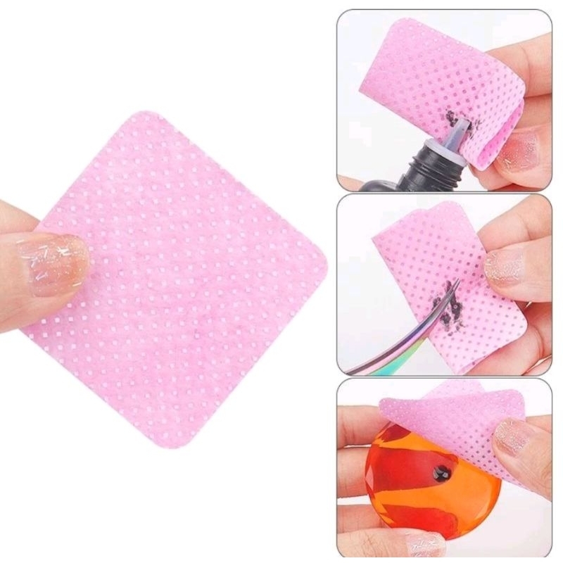(Ecer = Tanpa Box) Cotton Wipes Remover Eyelash Glue / Tissue Pembersih Lem Eyelash Extention / Cotton Pads termurah ecer