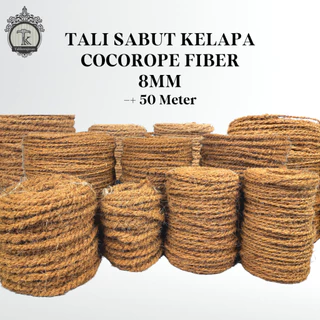 Tali serabut kelapa cocofiber besar roll 8mm 50 meter