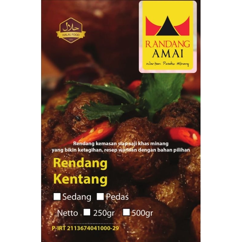 Jual Randang Amai Rendang Kentang Baby Khas Minang 250 gr | Shopee ...