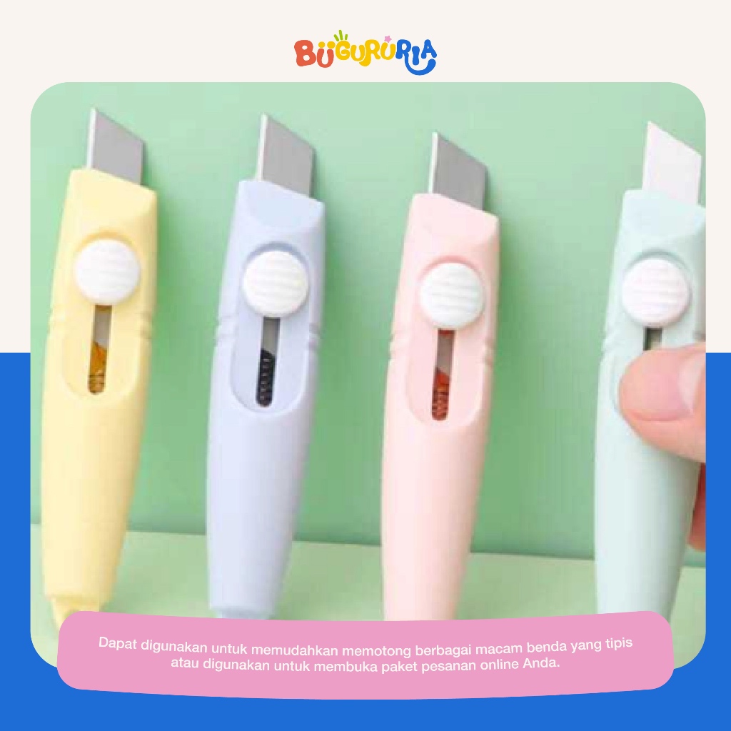 Jual Bu Guru Ria - Cutter Mini Motif Lucu Pisau Cutter Kecil Papper Cut ...