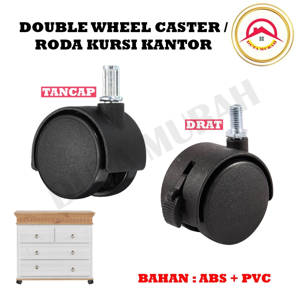 Jual Roda Caster Kursi Kantor Roda Kastor Kursi Rak 1,5 INCH | Shopee ...