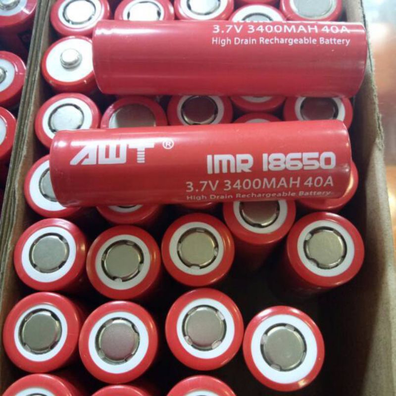 Jual Baterai AWT 18650 Rechargeable - Hitam Merah Nonpack | Shopee ...