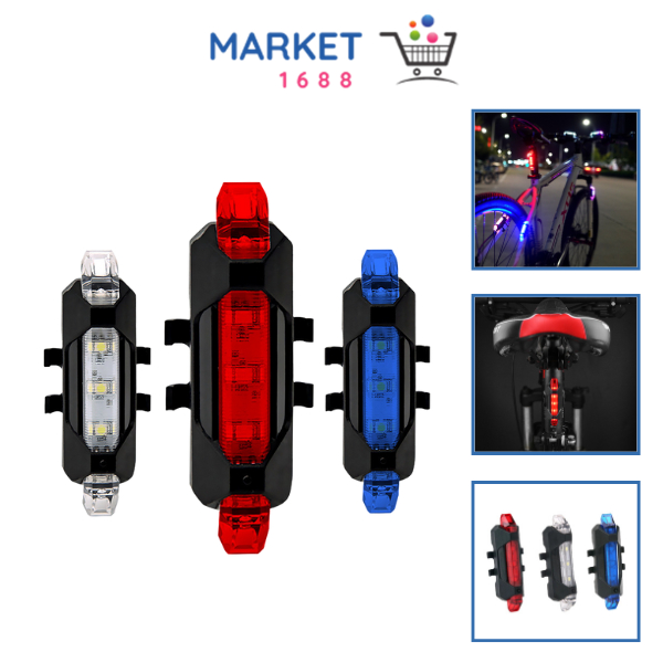Jual Market1688 LED Lampu Sepeda Belakang USB Charge LED USB251 Viral ...
