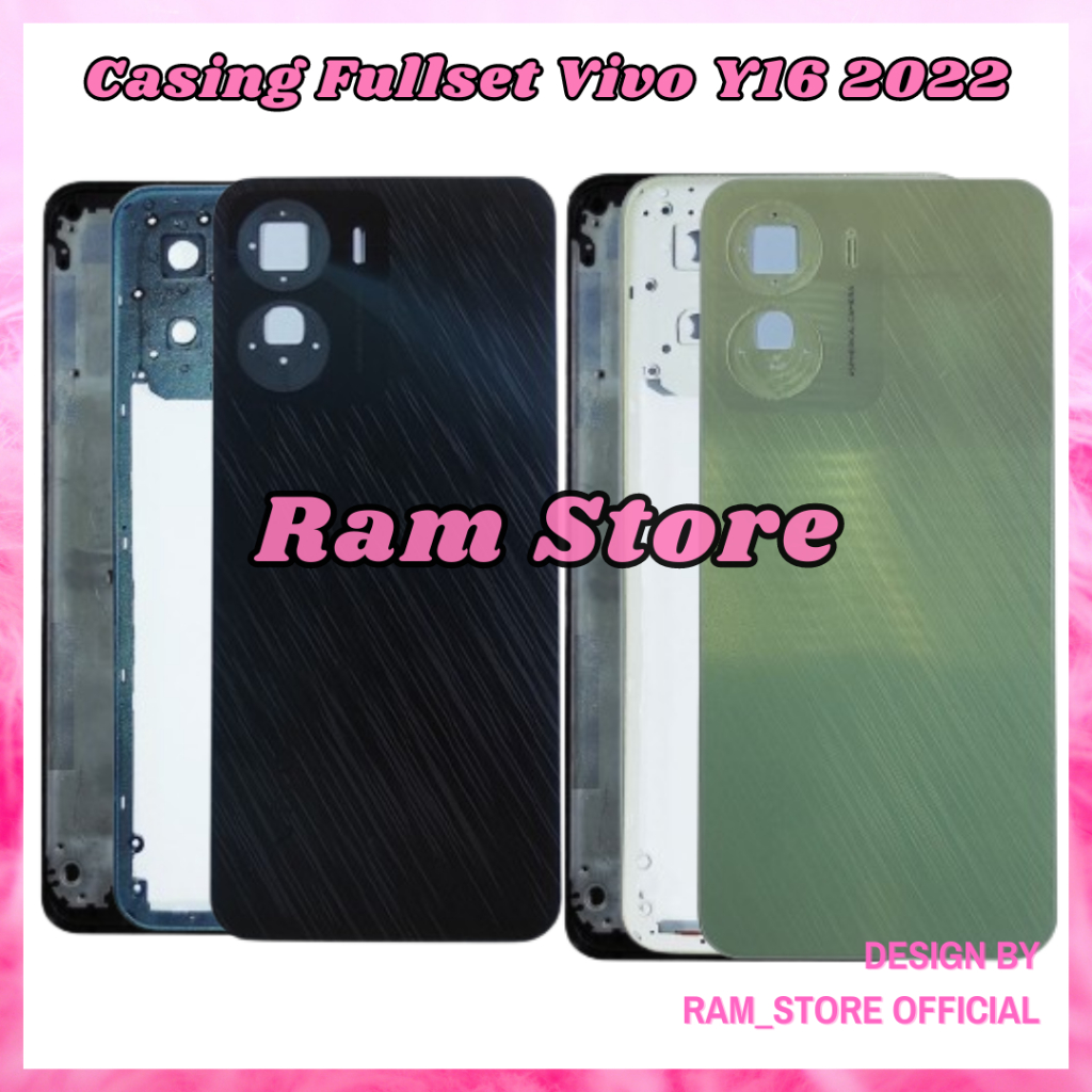 Jual Kesing Housing Fullset VIVO Y16 2022 Tulang Tengah Bezel Bazel ...
