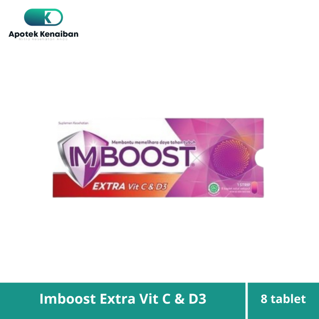 Jual IMBOOST EXTRA VIT C & D3 SUPLEMEN DAYA TAHAN TUBUH 8 TABLET ...