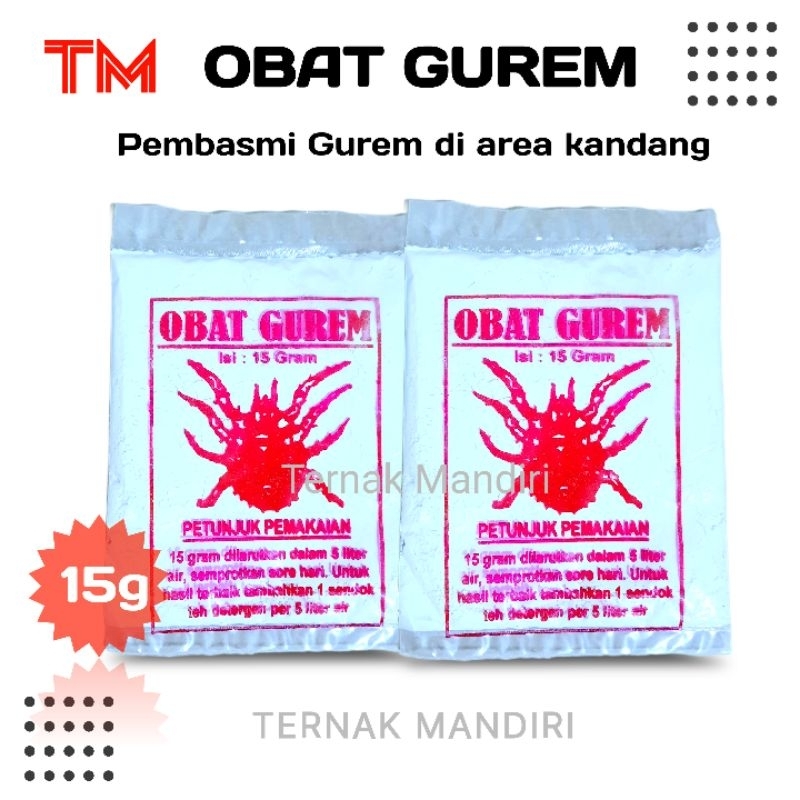 Jual GUREM 15g Obat Pembasmi gurem pada ternak areal kandang | Shopee ...