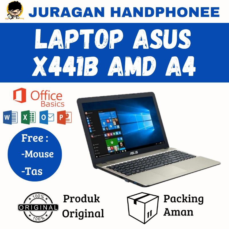 Jual LAPTOP ASUS X441B AMD A4-9120 RAM 4GB/500GB WINDOWS LAYAR 14 INCH ...