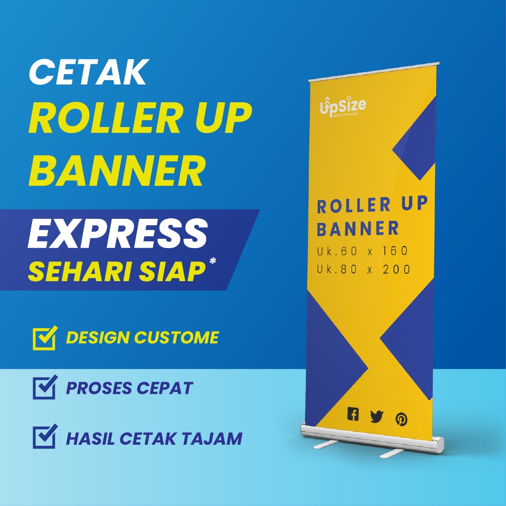 Jual EXPRESS - Cetak Roller Up Banner Banner - 60 x 160 & 80 x 200 cm ...