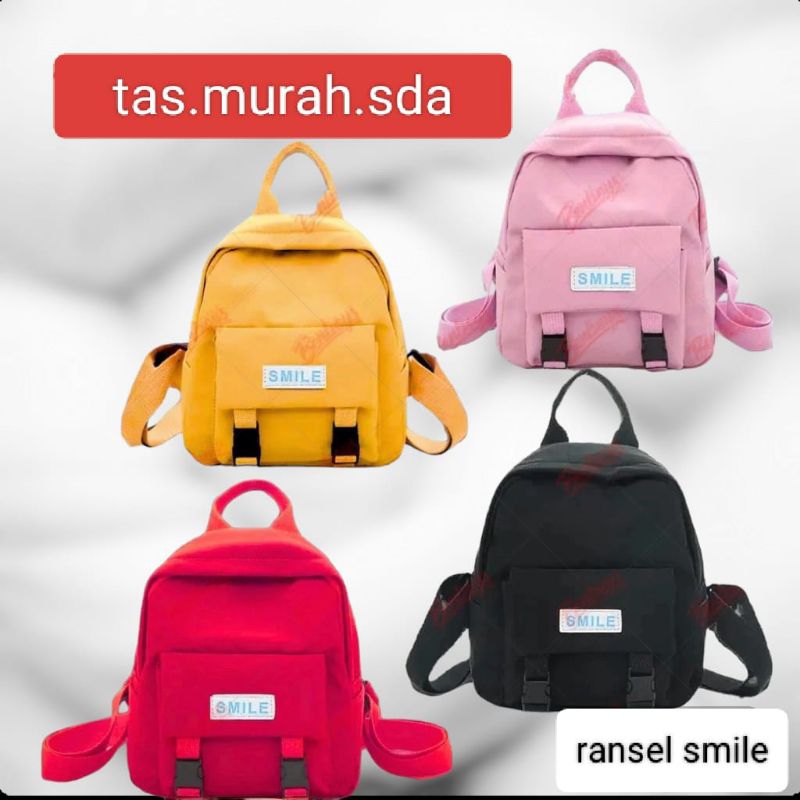 Jual TAS RANSEL KOREA SMILE | Shopee Indonesia