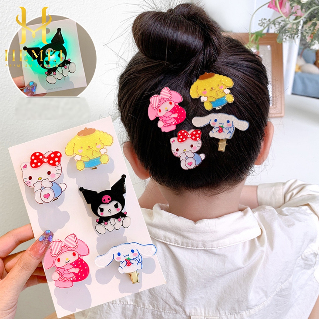 Jual HEMEI P19 JEPITAN RAMBUT LED SANRIO KUROMI MY MELODY CINNAMOROLL ...