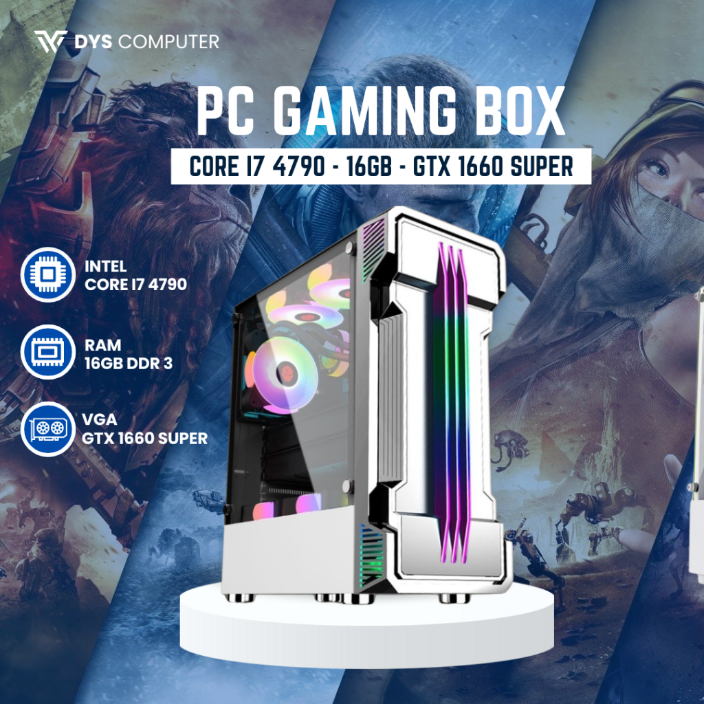 Jual PC Gaming i7 4790 GTX 1660 6GB SUPER Cocok Editing Render Streaming Double Storage Shopee Indonesia