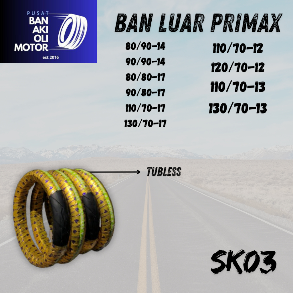 Jual Ban Luar Primax Sk03 Copy Diablo Rosso Semua Ukuran Tubless Ban