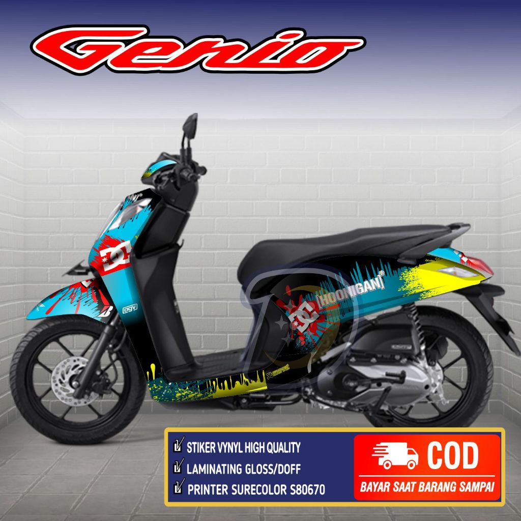 Jual Stiker Motor Genio Striping Honda Genio Decal Genio HGN Racing ...
