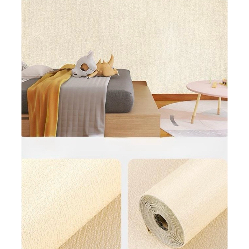 Jual Wallpaper Dinding Rumah Linen Foam Roll 3D (50cm x 280cm) Sticker