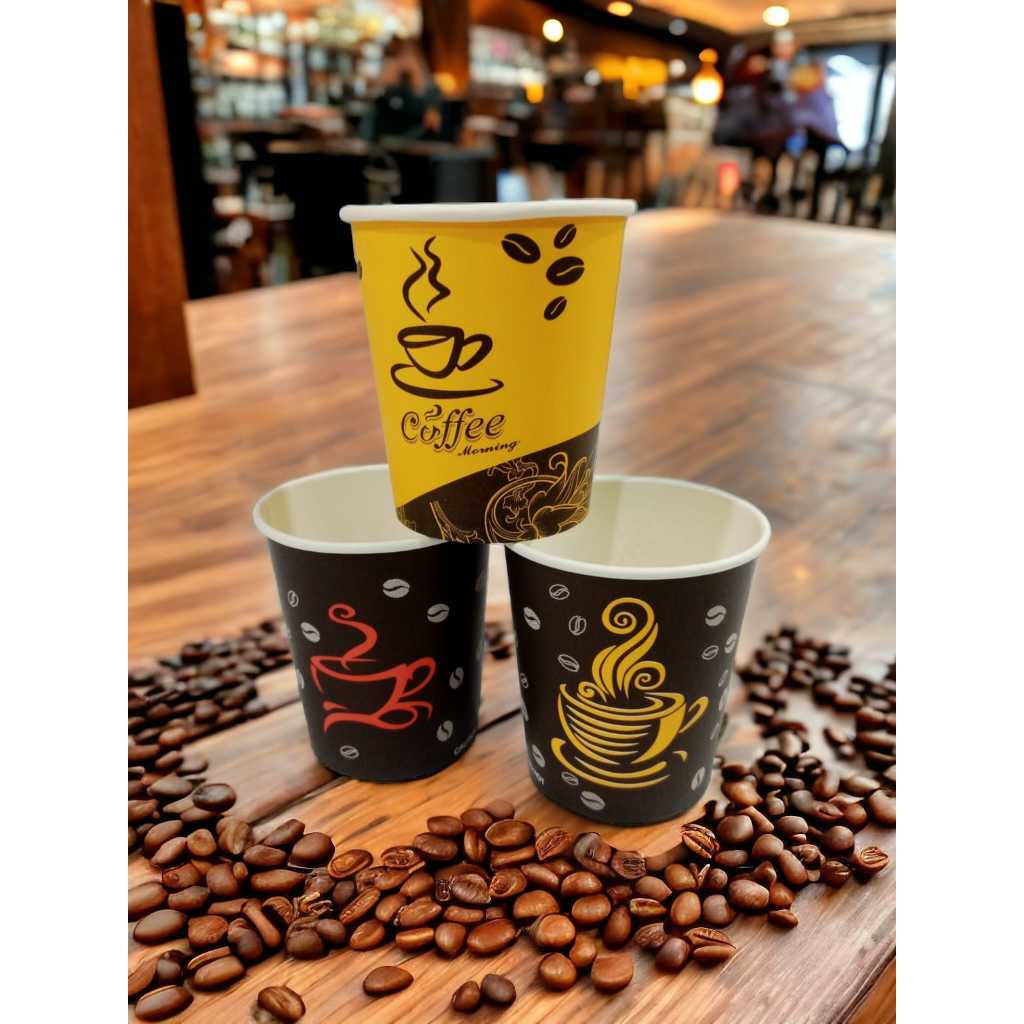 Jual [50 Pcs] Hot Paper Cup 4 Oz Motif Full Print 120ml Gelas Kertas