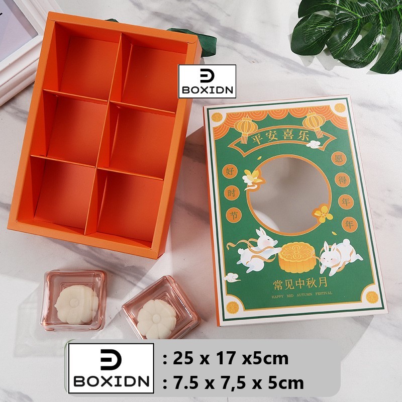 Jual Exclusive Box Mooncake sekat 6 box mooncake 75gr box mooncake 80gr ...