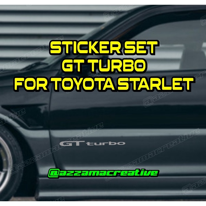 Jual YUK BELI Sticker TOYOTA Starlet GT Turbo Side Mould | Shopee Indonesia