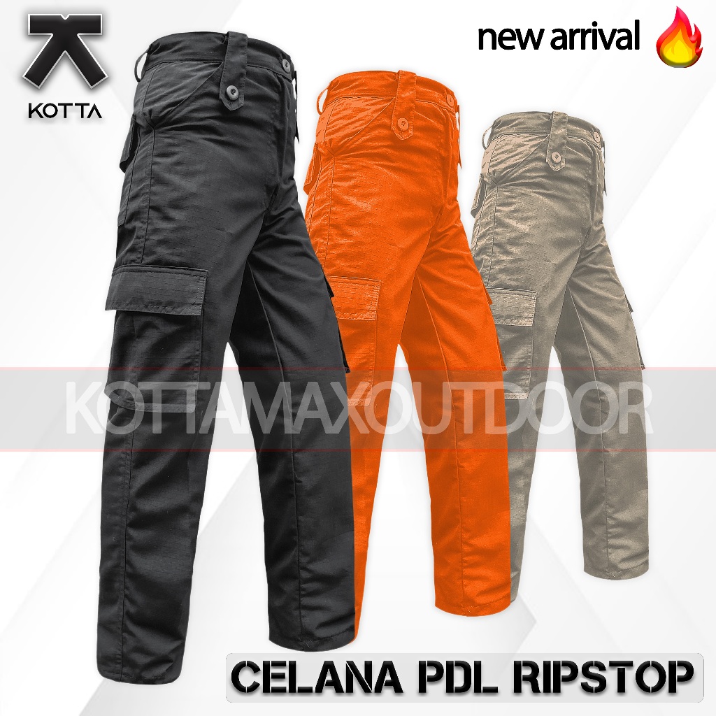 Jual Celana Tactical PDL Pria Orange Hitam Lapangan Polri Satpam Brimob ...