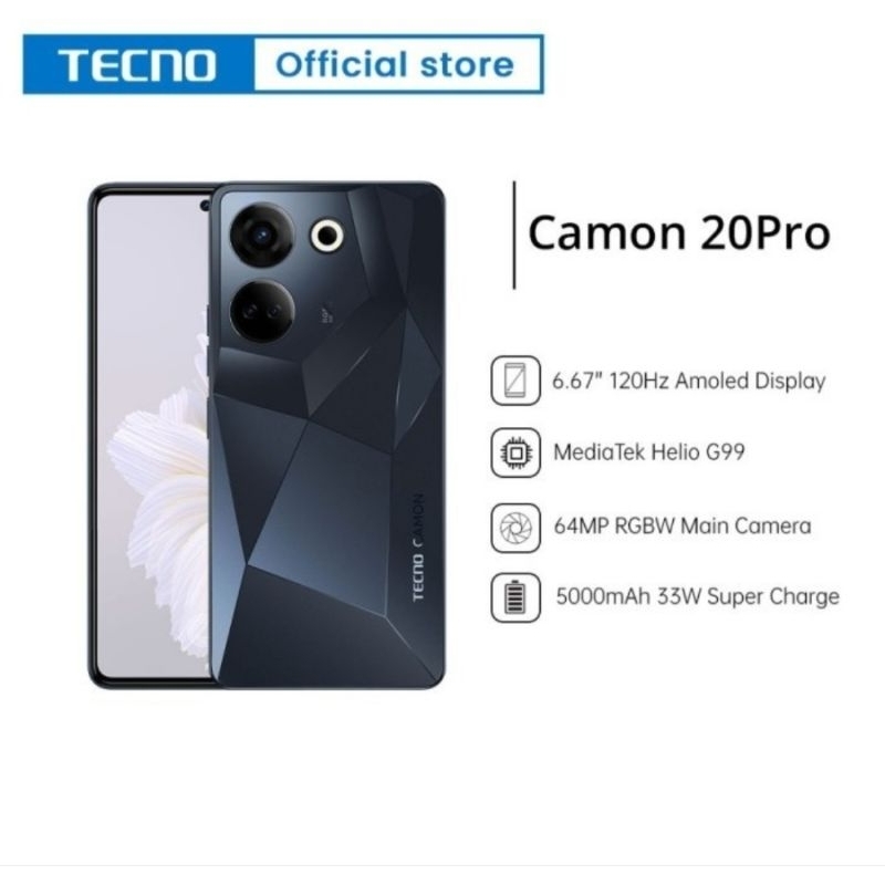 Jual TECNO COMON 20 PRO RAM 8+8/256 GARANSI RESMI BISA COD | Shopee ...
