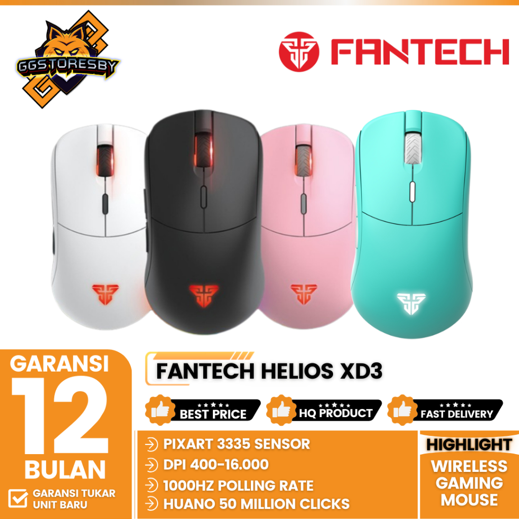Jual Fantech Helios Xd3 Rgb Wireless Gaming Mouse | Shopee Indonesia