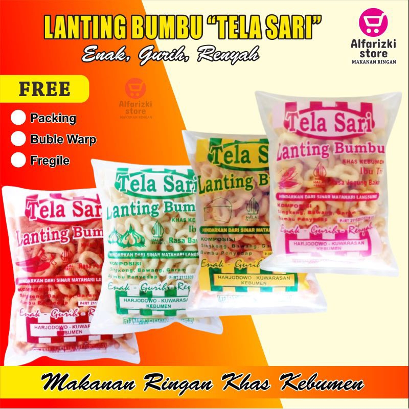 Jual lanting kebumen oleh oleh khas kebumen asli cap tela sari | Shopee ...