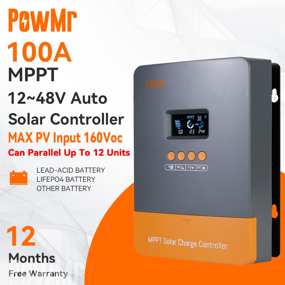 Jual PowMr 100A MPPT Solar Charger Controller 12V-48V Auto Blacklight ...