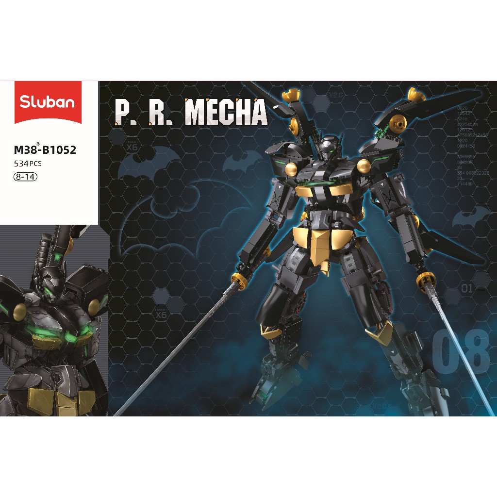 Robot PR Mecha jaune bleu - Sluban - Briques de construction