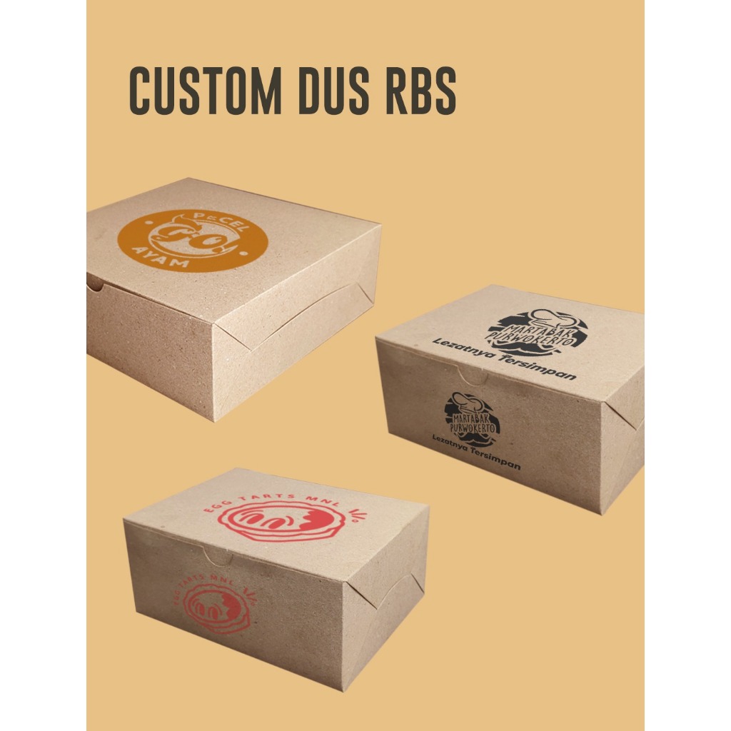 Jual CUSTOM BOX CATERING / SABLON BOX NASI KOTAK - KRAFT RBS 18-20 @500 ...