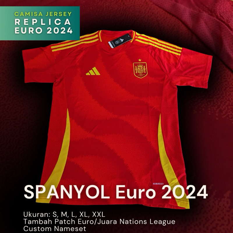 Jual JERSEY SPANYOL HOME EURO 2024 | Shopee Indonesia