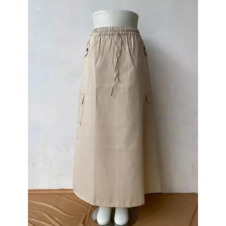 Jual GRATIS ONGKIR ROK CARGO KOREAN STYLE PANJANG SKIRT CARGO WANITA ...