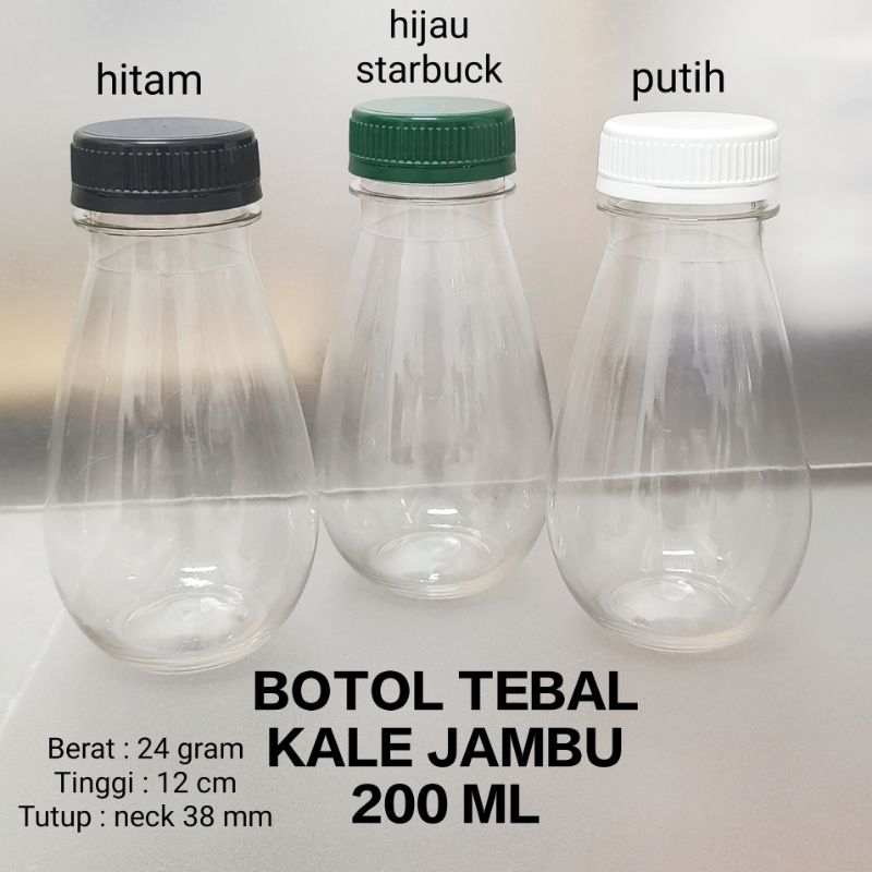 Jual BOTOL KALE JAMBU 200ml (botol plastik tebal) | Shopee Indonesia
