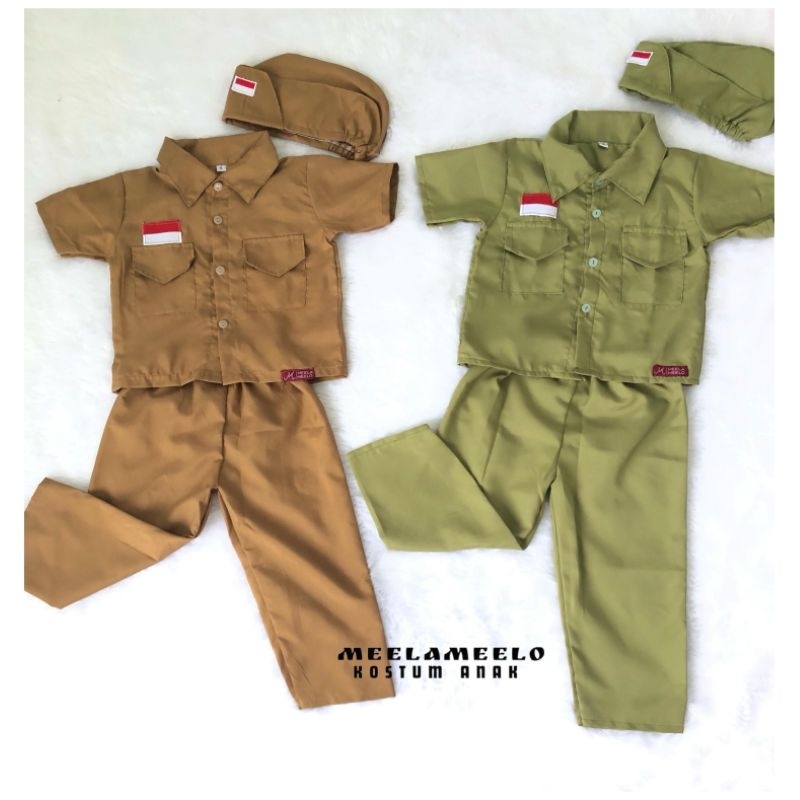 Jual Baju Pahlawan Anak Laki Laki Perempuan / Kostum Karnaval Veteran